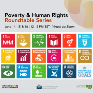 Poverty and Human Rights Roundatble Series June 14, 15, & 16, 12 - 2 pm EST, Virtual via Zoom